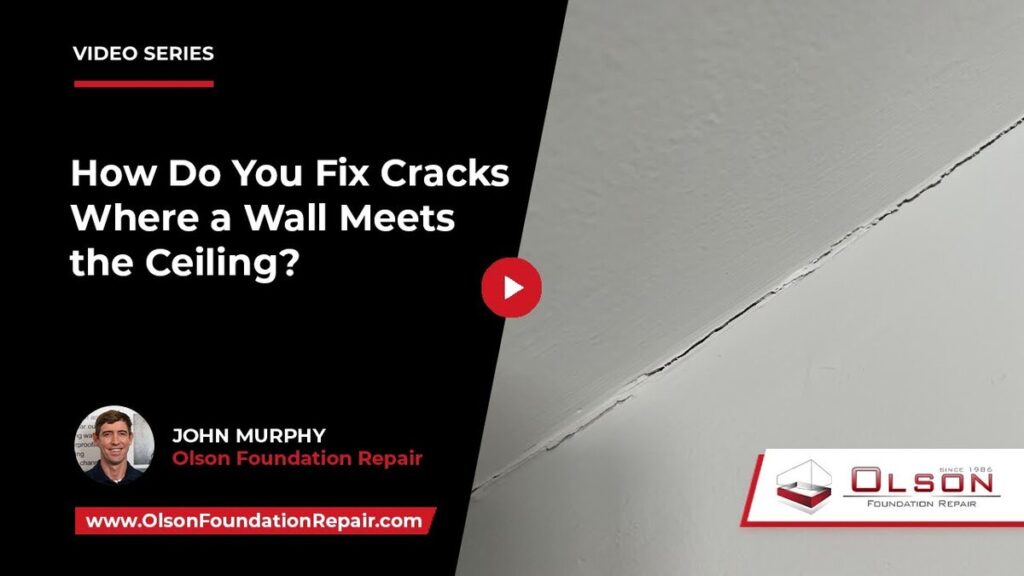 cracks where a wall meets the ceiling