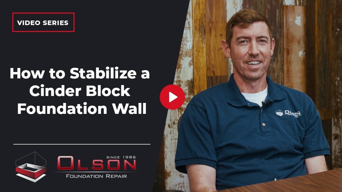 stabilize a cinder block foundation wall